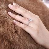 2.50ct Oval Cut Diamond Engagement Ring, 925 Silver, Best seller