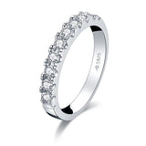 0.50ct Diamond Wedding Band, Half Eternity Ring, 925 Sterling Silver
