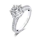2.65ct Round Brilliant Cut, Vintage Design, Diamond Engagement Ring, 925 Silver