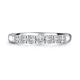 0.70ct Diamond Wedding Band, Half Eternity Ring, 925 Sterling Silver
