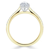 Lab-Diamond Pear Cut Engagement Ring, Classic Style, Choose Your Stone Size and Metal