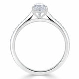Lab-Diamond Pear Cut Engagement Ring, Classic Style, Choose Your Stone Size and Metal