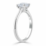 Lab-Diamond Princess Cut Engagement Ring, Classic Style, Choose Your Stone Size and Metal