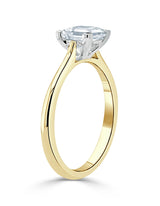 Lab-Diamond Princess Cut Engagement Ring, Classic Style, Choose Your Stone Size and Metal