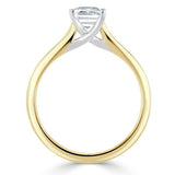 Lab-Diamond Princess Cut Engagement Ring, Classic Style, Choose Your Stone Size and Metal