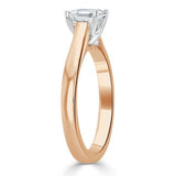 Lab-Diamond Princess Cut Engagement Ring, Classic Style, Choose Your Stone Size and Metal
