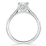 1.00ct Cushion Cut Moissanite Engagement Ring, Classic Style, Available in White Gold, Platinum, Rose Gold or Yellow Gold