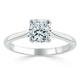 Lab-Diamond Cushion Cut Engagement Ring, Classic Style, Choose Your Stone Size and Metal