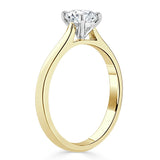 Lab-Diamond Cushion Cut Engagement Ring, Classic Style, Choose Your Stone Size and Metal
