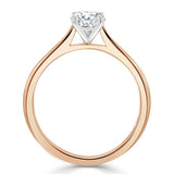 1.00ct Cushion Cut Moissanite Engagement Ring, Classic Style, Available in White Gold, Platinum, Rose Gold or Yellow Gold