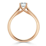 Lab-Diamond Emerald Cut Engagement Ring, Tiffany Style Split Shank, Choose Your Stone Size and Metal