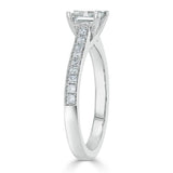 Lab-Diamond Princess Cut Engagement Ring, Classic Style, Choose Your Stone Size and Metal