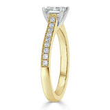 Lab-Diamond Princess Cut Engagement Ring, Classic Style, Choose Your Stone Size and Metal