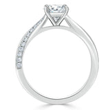 Lab-Diamond Cushion Cut Engagement Ring, Classic Style, Choose Your Stone Size and Metal