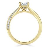 Lab-Diamond Cushion Cut Engagement Ring, Classic Style, Choose Your Stone Size and Metal
