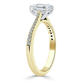 Lab-Diamond Emerald Cut Engagement Ring, Classic Style, Choose Your Stone Size and Metal