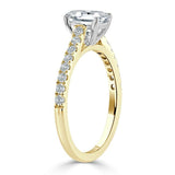 Lab-Diamond Emerald Cut Engagement Ring, Classic Style, Choose Your Stone Size and Metal