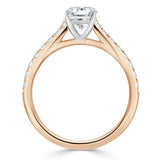 1.00ct Emerald Cut Moissanite Engagement Ring, Classic Style, Available in White Gold, Platinum, Rose Gold or Yellow Gold