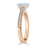 Lab-Diamond Emerald Cut Engagement Ring, Classic Style, Choose Your Stone Size and Metal