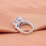 8.00ct Round Cut Moissanite, Classic Engagement Ring, 14Kt 585 White Gold