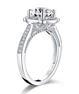 2.00ct Vintage Brilliant Cut, Diamond Engagement Ring, 925 Silver