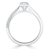 Lab-Diamond Pear Cut Engagement Ring, Classic Style, Choose Your Stone Size and Metal