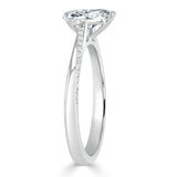Lab-Diamond Pear Cut Engagement Ring, Classic Style, Choose Your Stone Size and Metal