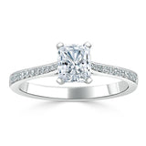 Lab-Diamond Radiant Cut Engagement Ring, Classic Style, Choose Your Stone Size and Metal