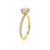 Lab-Diamond, Round Cut Engagement Ring, Classic Style, Choose Your Stone Size and Metal