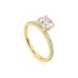 Lab-Diamond, Round Cut Engagement Ring, Classic Style, Choose Your Stone Size and Metal