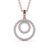 Circle Shaped Pendant 0.55ct