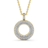 Circle Shaped Pendant 0.75ct