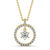 Circle Shaped Pendant 1.10ct
