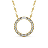 Circle Shaped Pendant 0.40ct
