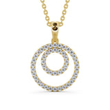 Circle Shaped Pendant 0.55ct