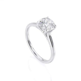 Lab-Diamond Cushion Cut, Classic Four Claw Engagement Ring, Choose Your Stone Size and Metal