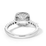 Lab-Diamond Cushion Cut Halo Engagement Ring, Tiffany Design, Available in All Metals