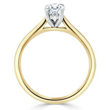 Lab-Diamond Oval Cut Engagement Ring, Classic Design, Choose Your Stone Size and Metal