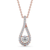 Drop Halo Pendant 1.35ct