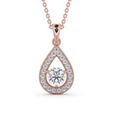 Drop Halo Pendant 1.30ct