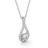 Drop Halo Pendant 1.35ct
