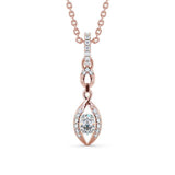 Drop Vintage Style Pendant 0.55ct