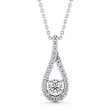 Drop Halo Pendant 1.35ct
