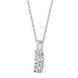 Drop 3 Stone Pendant 0.70ct