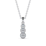 Drop 3 Stone Pendant 0.70ct