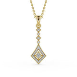 Drop Vintage Style Pendant 0.20ct