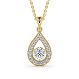 Drop Halo Pendant 1.30ct