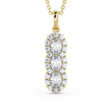 Drop Vintage Style Pendant 1.85ct
