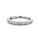 Half Eternity Ring, Round Cut Vintage DesignHalf Eternity Ring, Round Cut Vintage Design