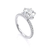 2.00ct Round Cut Moissanite Engagement Ring, Available in White Gold or Platinum